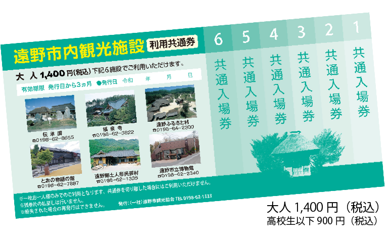 遠野市内観光施設利用共通券